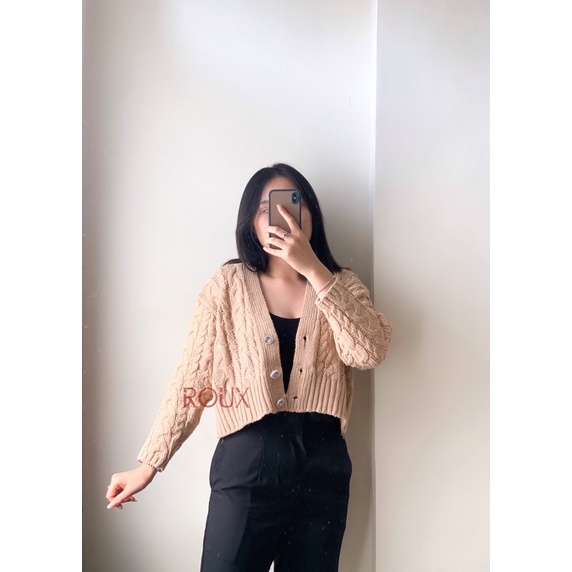 Shopatroux - คาร์ดิแกนผ้าถัก Jules