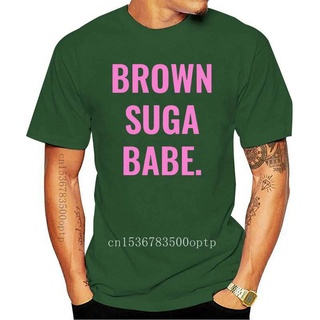 เสื้อยืดโอเวอร์ไซส์ใหม่ เสื้อยืดลําลอง ผ้าฝ้าย แขนสั้น พิมพ์ลายตัวอักษร BROWN SUGA BABE สีชมพู สําหรับสตรี Z-631 S-3