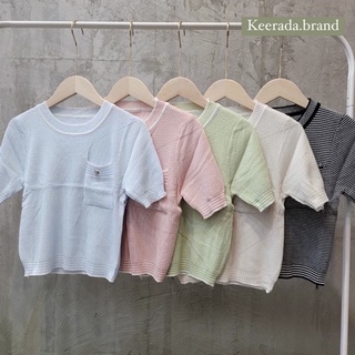 keerada - เสื้อไหมพรมแขนสั้น 🌈💘