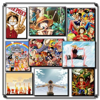 40*50cm DIY ภาพวาดสีน้ำมัน ภาพระบายสีตามตัวเลข Paint By Numbers  One Piece B