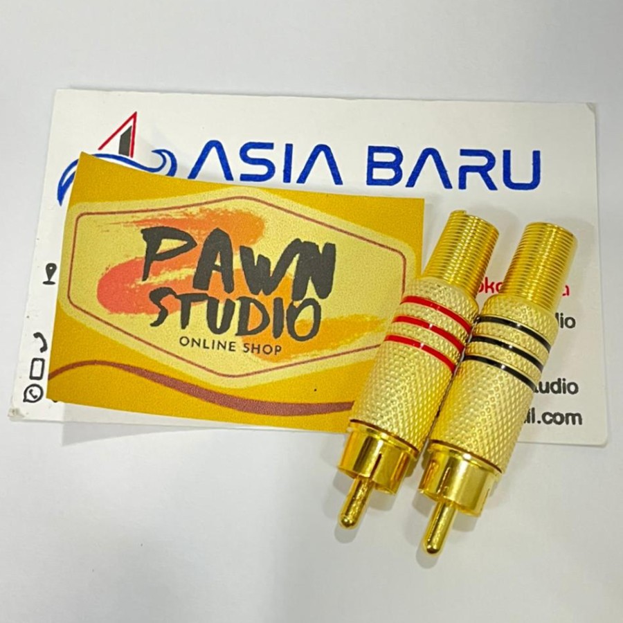 Jack jek RCA GOLD SET / Jack RCA MAN GOLD SET / connector Jack RCA SET