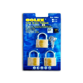 ชุดแม่กุญแจ ( ระบบMASTER KEY ) SOLEX 40MM. (คอสั้น) 3 ตัว ระบบสปริง รุ่น KAL  3:1 SL99  40 MM.