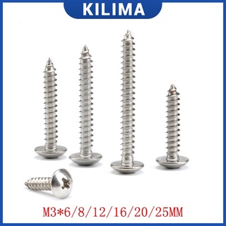 สกรูหัวเห็ด M3 M3*6-25 มม. สําหรับเฟอร์นิเจอร์ไม้ 20 ชิ้น