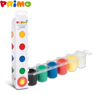 Primo(พรีโม่) ชุดสี Tempere สีพื้นฐาน 6×25 ml. รหัส 253TB6E