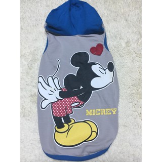 เสื้อผ้าน้องหมา น้องแมว ชุด MICKEY สีเทาขอบฟ้า