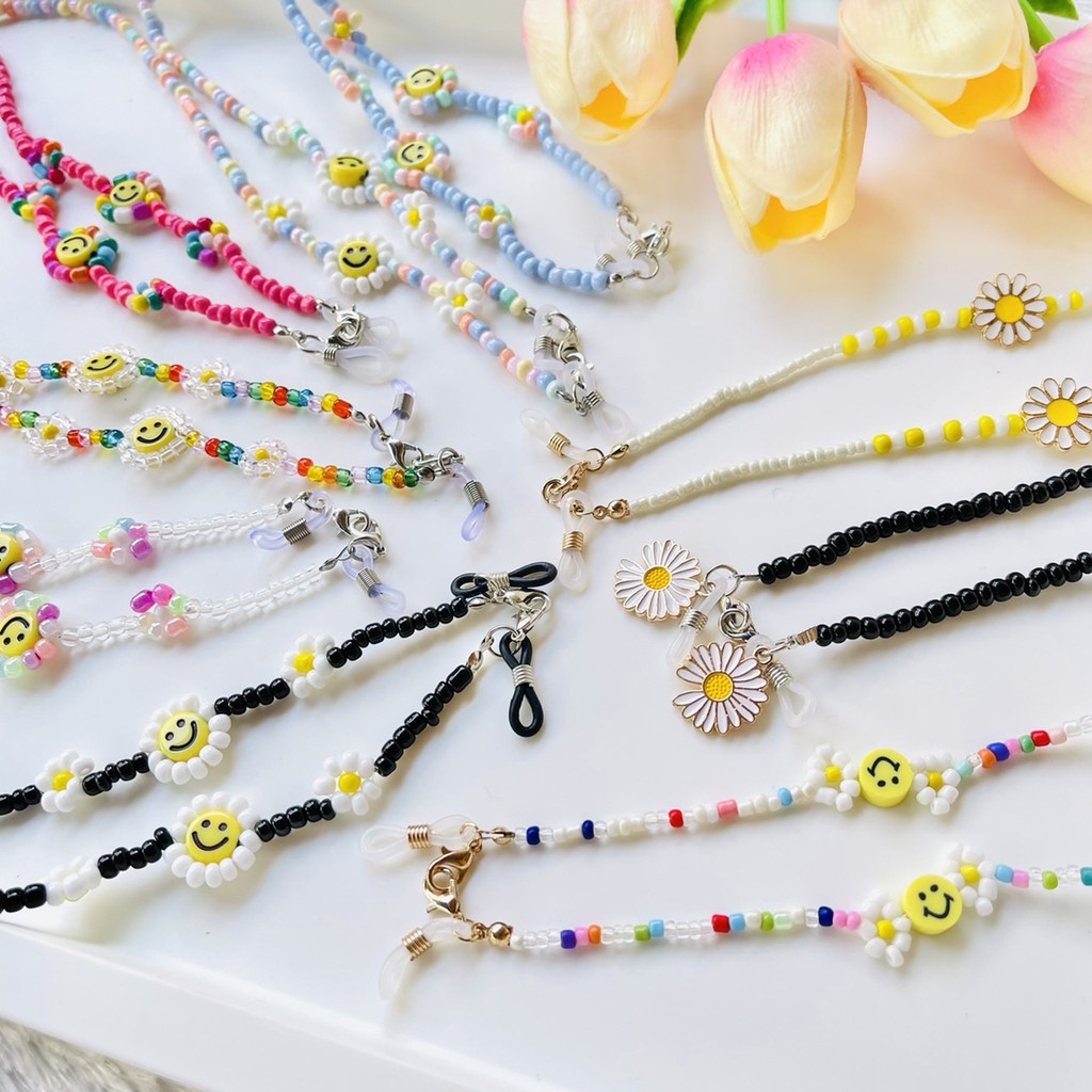 [1]พร้อมส่งจากไทย สายลูกปัดคล้องแมส สายโซ่คล้องแมส สายคล้องแว่น