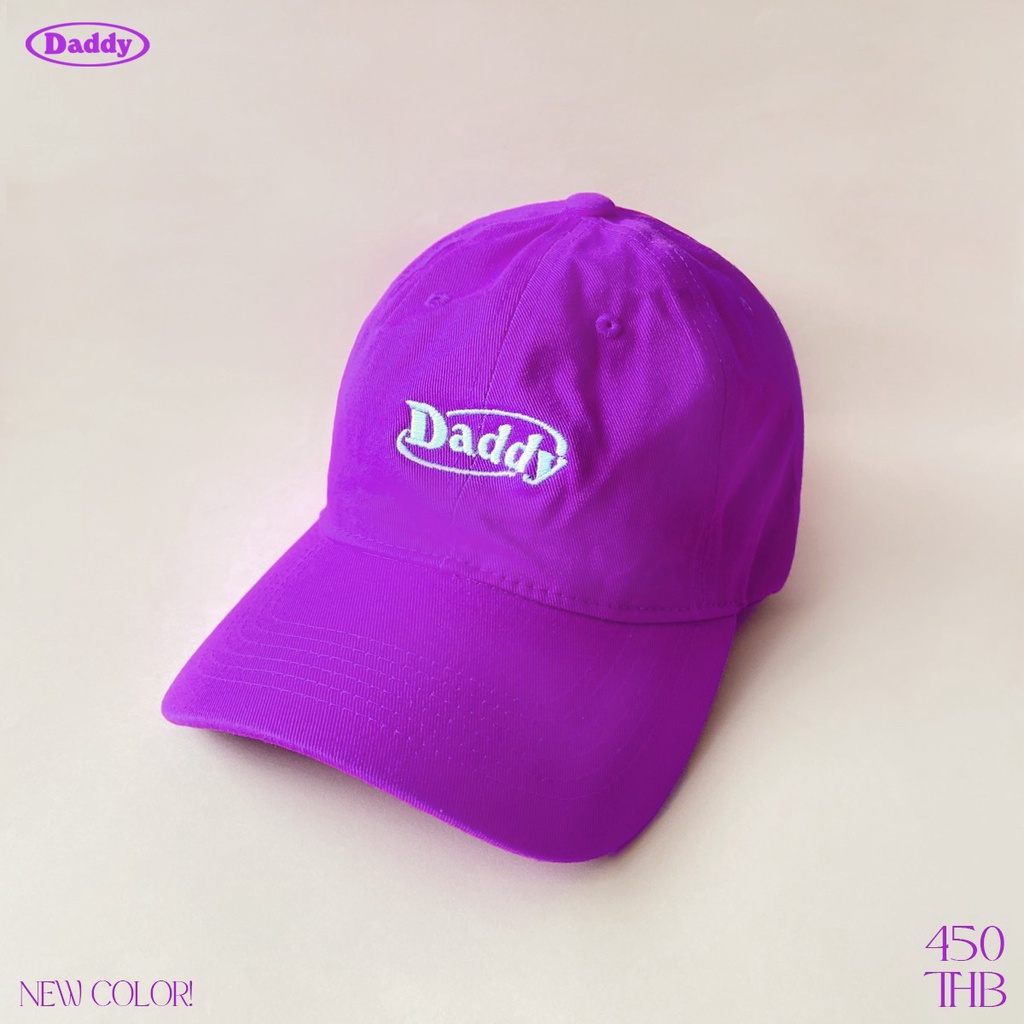 DADDY | Daddy Cap Violet หมวกแก๊ปสีม่วง ปักลาย Daddy สุดเท่ห์