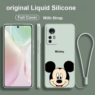 เคสซิลิโคนนิ่ม เนื้อแมตต์ ทรงสี่เหลี่ยม ลายการ์ตูนมิกกี้เมาส์ สําหรับ Xiaomi 12T Pro Mi12t Pro