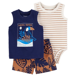 Carters Sleeveless+Bodysuit+Pants 3Pc Navy L8 คาร์เตอร์เสื้อผ้าชุดเซท 3 ชิ้น