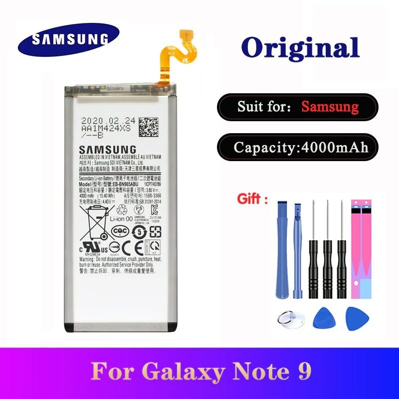 แบตเตอรี่ Samsung Galaxy หมายเหตุ 9 SM-N960F N9600 N960U N960N N960W เปลี่ยน EB-BN965ABU โทรศัพท์ Ba