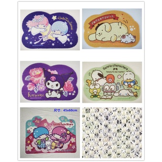 SANRIO พรม Pvc ลาย Twin Star Pompompurin Kuromi ขนาด 40 X 60 ซม. สําหรับติดประตูบ้าน