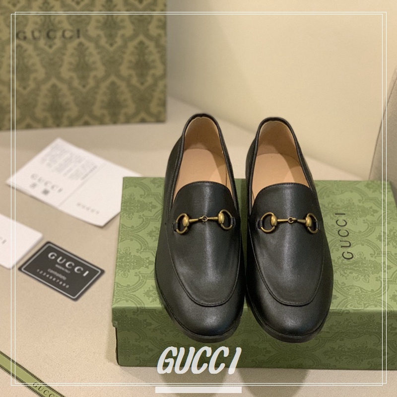 Gucci รองเท้าโลฟเฟอร์ หนังวัวแท้ กํามะหยี่ ส้นแบน สไตล์คลาสสิก สําหรับ ...