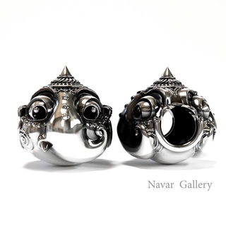 Navar gallery : ชาร์มพระพิฆเนศ เนื้อเงิน 92.5 Ganesha Charm Silver 92.5