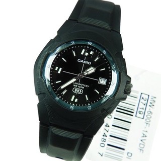 Casio Standard นาฬิกาข้อมือผู้ชาย สายเรซิ่น รุ่น MW-600F-1A