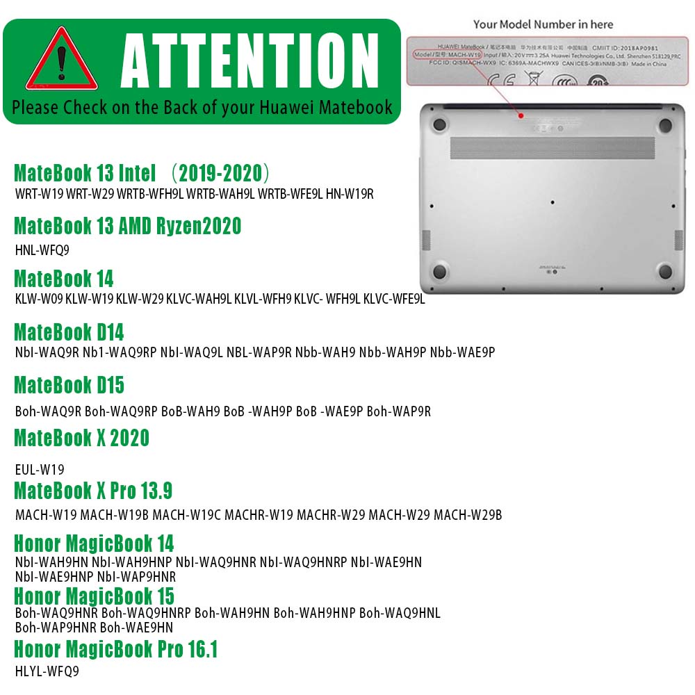 Case For Huawei MateBook X Pro 13.9/MateBook 13/14/D 14/D 15/Honor MagicBook 14 15/Pro 16.1 Printed 