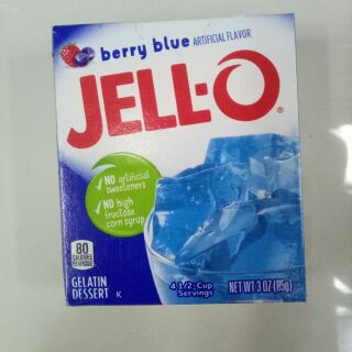 Jell-o Gelatin Desert Berry Blue วุ้น เจลาติน สำเร็จรูป  85g ราคาโดนใจ