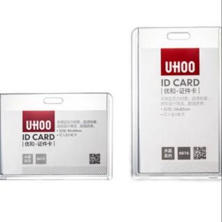 ideecraft กรอบใส ใส่บัตรบัตรพนักงาน uhoo acrylic สวย ใสใส่บัตร 2 ใบได้ใส่บัตร key card หลังเต่าได้