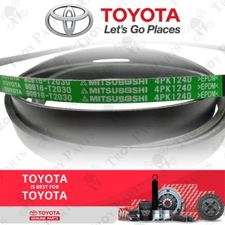 สายพานพัดลม 90916-T2030 สําหรับ Toyota Vios NCP42 NCP150 (4PK1240)