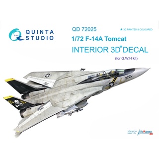 Quinta studios QD72025-1/72 ภาพพิมพ์ 3D และสีภายใน สําหรับ F-14A (GWH)