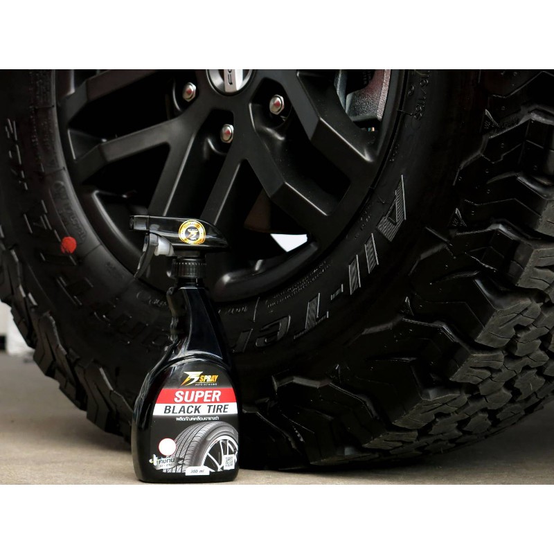 T5 น้ำยาเคลือบเงายางดำ Tire Shine Spray 300 ml.