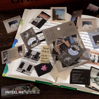 Infeel.Me 40 แผ่น/ ถุง สติกเกอร์ตกแต่ง DIY สมุดภาพย้อนยุค