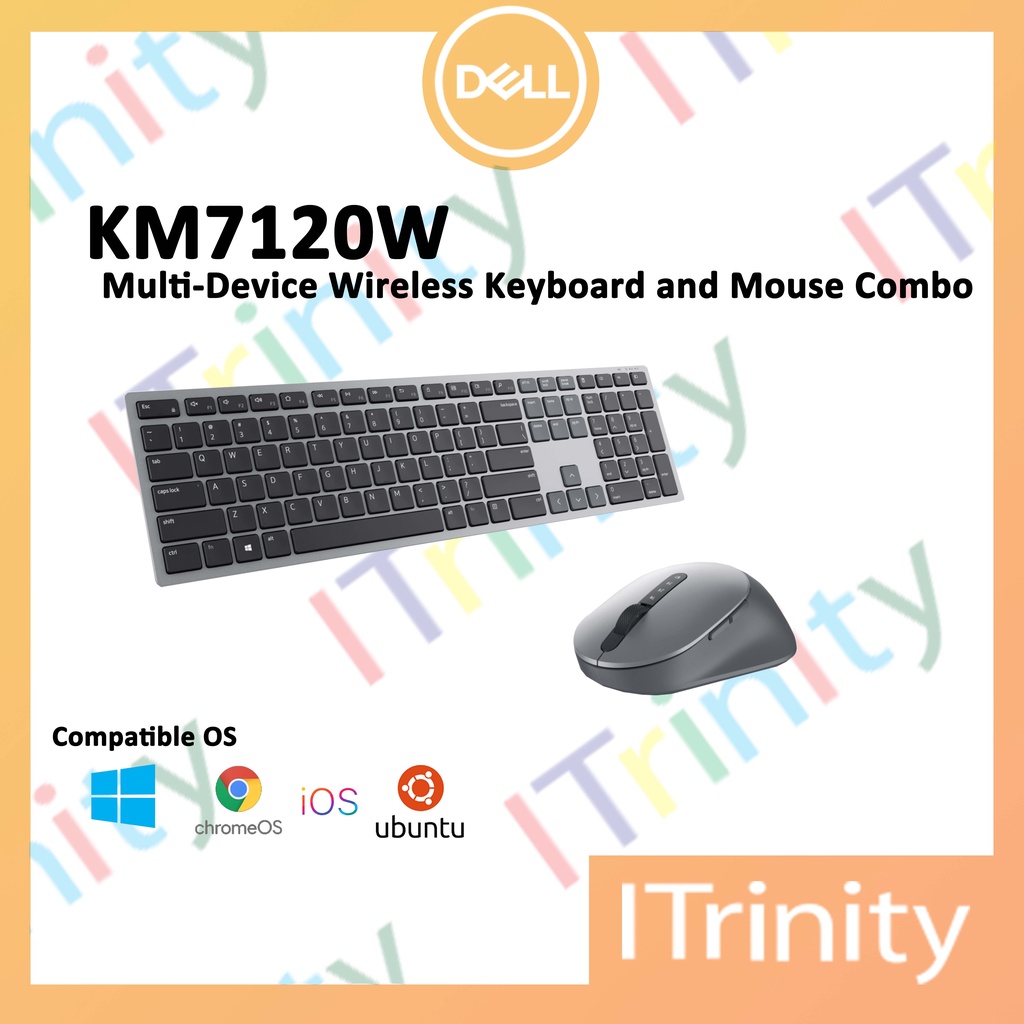 Dell KM7120W Thai English MultiDevice Wireless Bluetooth Keyboard and