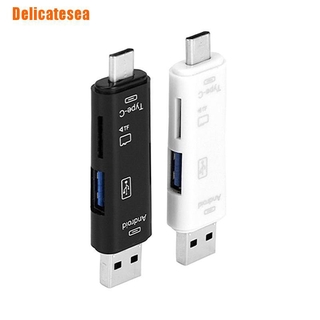 ( Delicatesea ) 5 In 1 Usb 3 . เครื่องอ่านการ์ด Micro Usb Sd Tf Otg 0 Type C