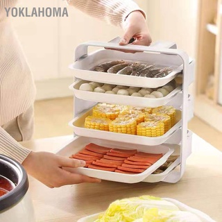 YOklahoma Side Dish Stacking Storage Multilayer Food Sorting Tray Kitchen Multi Function Fruit Vegetable Preparation Plate Wall Mounted