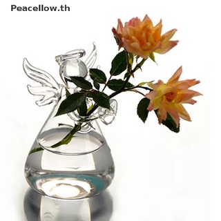 【Peacellow】แจกันดอกไม้ แบบแก้วใส รูปนางฟ้า สําหรับแขวนตกแต่งสวน 1 ชิ้น