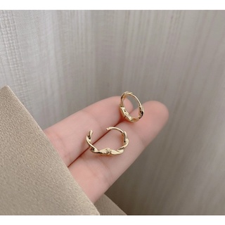 พร้อมส่ง - ต่างหูก้านเงิน S925 - 1025 ต่างหูห่วงเกลียว ไซส์ 1.3 cm