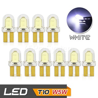 65Infinite (แพ๊ค 10 COB LED T10 W5W สีขาว) COB LED Silicone T10 W5W  ไฟหรี่ ไฟส่องป้ายทะเบียน