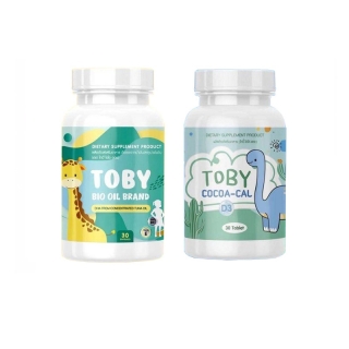 Toby Bio Oil Brand โทบี้ ไบโอ ออย DHA / Toby Cocoa-Cal D3 โทบี้ โกโก้ แคล [1กระปุก][30 แคปซูล]