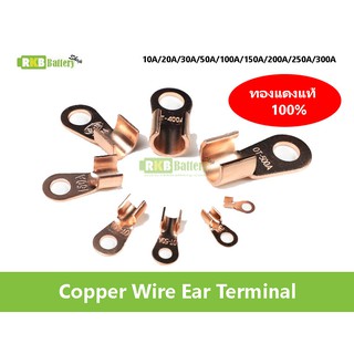 [พร้อมส่ง] หางปลาทองแดงบริสุทธิ์ 10A 20A 30A 50A 100A 150A 200A 250A 300A copper nose copper connector