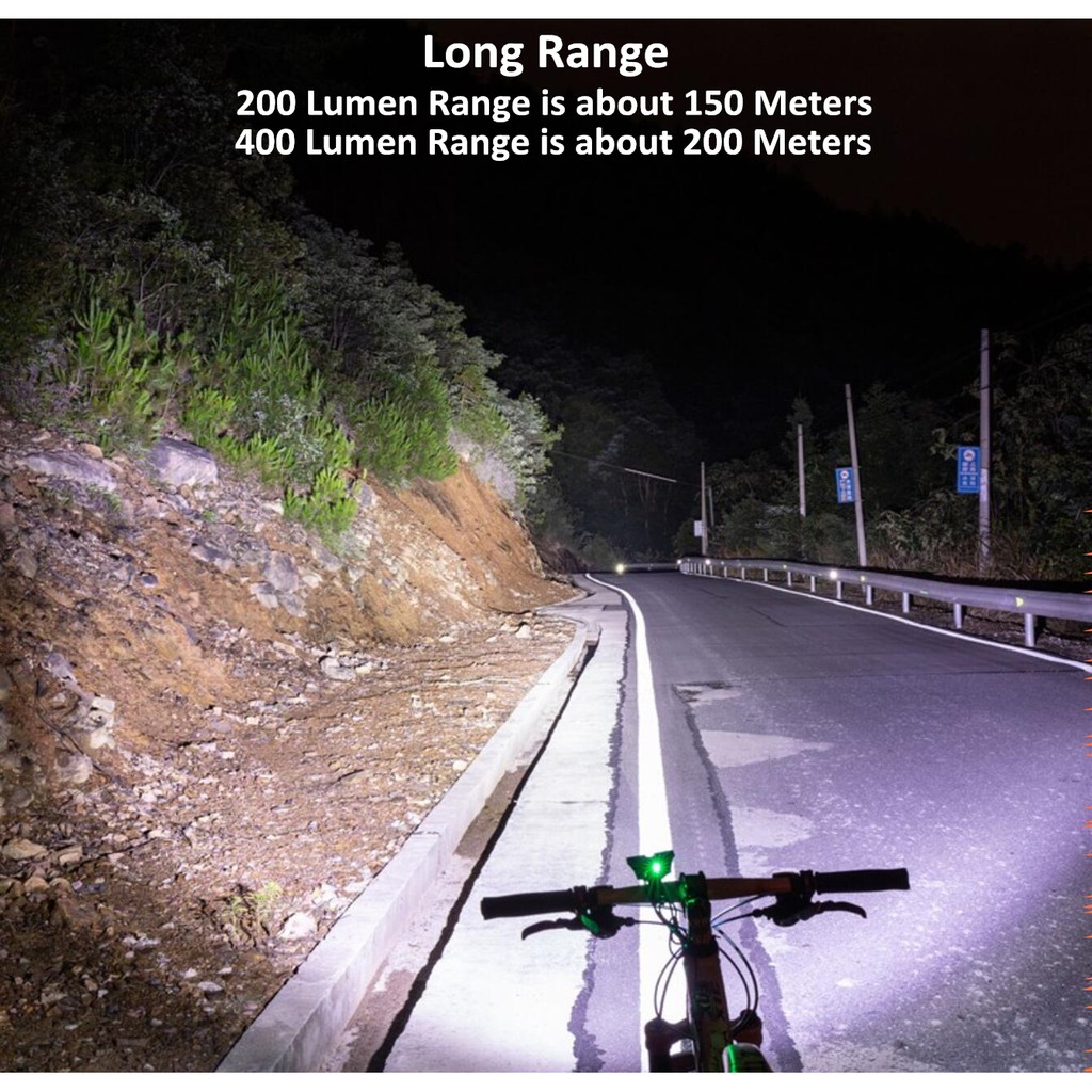 ROCKBROS ไฟหน้าจักรยาน 200/400 lumen led usb ราคา ถูกที่สุด ดีลบีเคเค แกลเลอรีภาพที่ 4