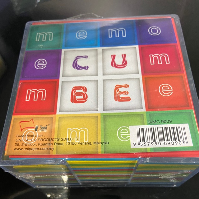 [Uni Paper] / Colour Memo Cube 4 x 4 S-MC9009)