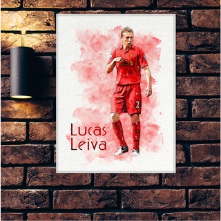 โปสเตอร์ ผ้าแคนวาส lucas leiva Liverpool ลูคัส เลว่า ตำนาน นักเตะ ลิเวอร์พูล ภาพวาด ศิลปะ นักบอล นักฟุตบอล