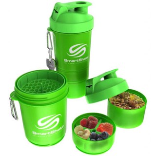 กระบอกเชคเกอร์ กระบอกเชคเวย์โปรตีน Smartshake กระบอกเชค แก้วเชคโปรตีนและอาหารเสริม กระบอกเวย์ คละสี T0743