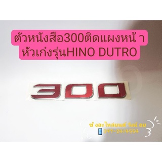 ตัวหนังสือ300ติดแผงหน้า หัวเก๋งฮีโน่ดูโทร(Hino Dutro)