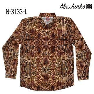 ⚡ ส่งฟรี⚡เชิ้ตแขนยาว งานต่อลาย Mr-Junko ผ้านิ่ม ใส่สบายไม่ร้อนN-3133-L