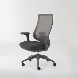 ราคาModernform เก้าอี้สำนักงาน Series16  Commercial เท้าแขนปรับได้ 3D เบาะหุ้มผ้าสีดำ พนักพิงตาข่ายเทา