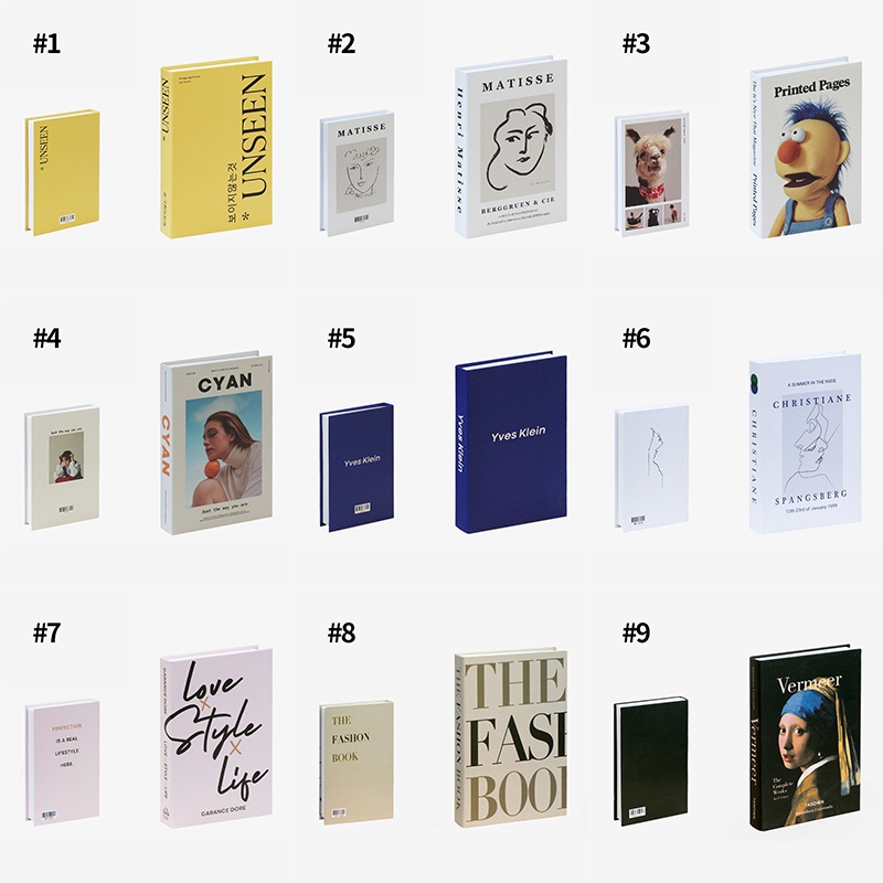 พร็อพหนังสือถ่ายภาพ หนังสือจำลอง สไตล์นอร์ดิก สร้างสรรค์ อุปกรณ์ประกอบฉาก ตกแต่งบ้าน