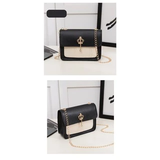 กระเป๋าสะพายข้าง/พาดลำตัว ทรงเหลี่ยมสายสะพายโซ่ รุ่นShoulder Bags- JS663