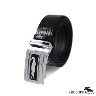 Louis Montini Crocodile Skin Belt เข็มขัดผู้ชายหนังจระเข้ หัวออโต้เมติค หนังจระเข้แท้ CDB01