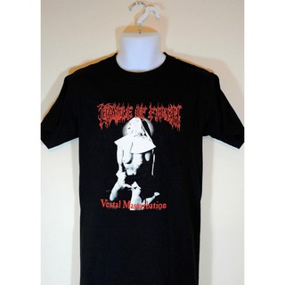 เสื้อยืดสีขาวเสื้อยืดแขนสั้น พิมพ์ลาย 1990s Cradle of filth vestal สไตล์วินเทจS-4XL