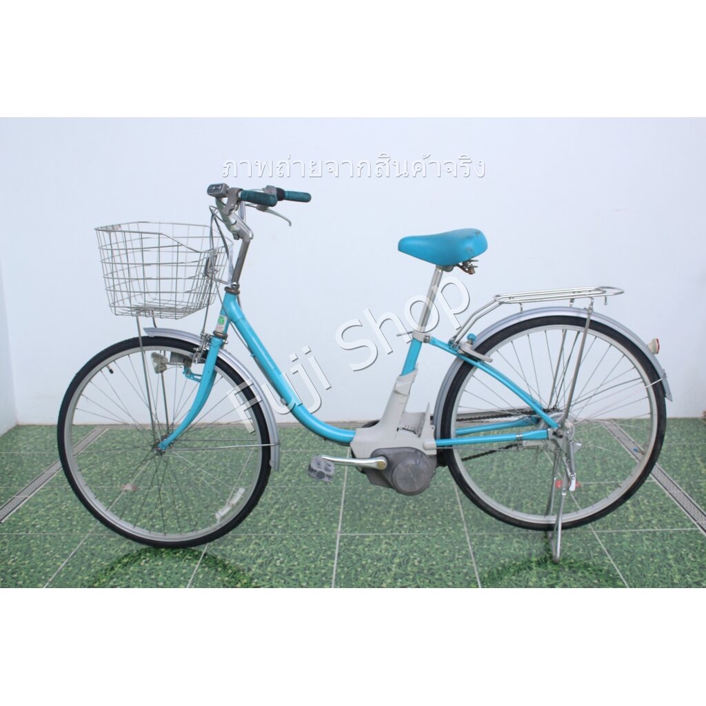 จักรยานแม่บ้านญี่ปุ่น - ล้อ 26 นิ้ว - มีเกียร์ - สีฟ้า [จักรยานมือสอง]