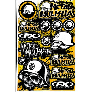 สติ๊กเกอร์แต่งรถ METAL MULISHA SE16 สติกเกอร์ติดรถมอไซค์ สติ๊กเกอร์หัวกระโหลก สติ๊กเกอร์แต่งรซิ่ง สติกเกอร์ติดรถ