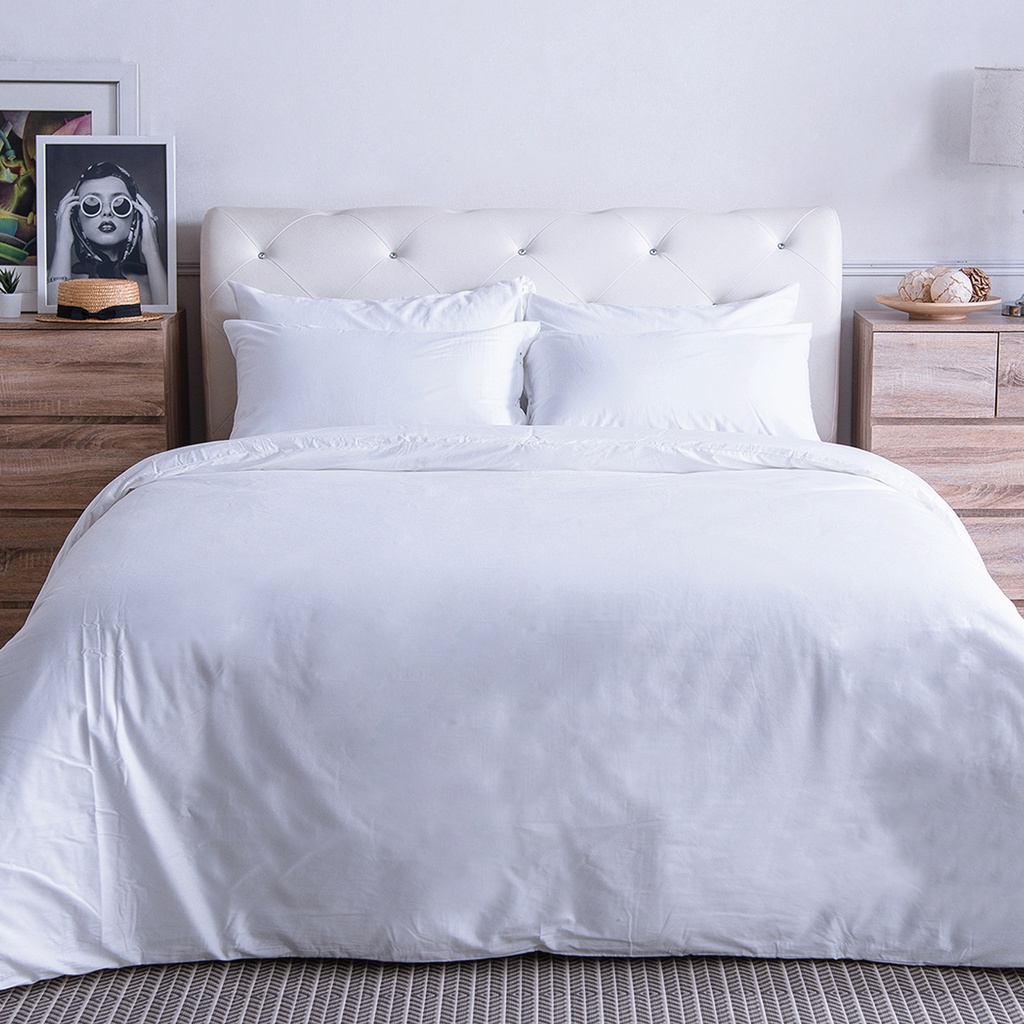 LUCKY mattress ผ้าปูที่นอน สีพื้น Cotton 100% (SIGNATURE COTTON COLLECTION  Pure Color)