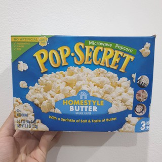 ป็อบซีเคร็ท Pop Secret ข้าวโพดคั่วไมโครเวพ รสเนยต้นตำหรับ 206 กรัมอร่อยต้องลองงงง