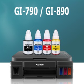 Canon GI-490 GI-790 GI-890 หมึกรีฟิลเข้ากันได้สำหรับ G1000 G1100 G1400 G2400 G3400 G2000 G3000 G3100 G3102 G3200 G3400