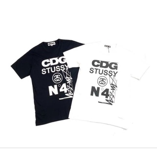 เสื้อผ้าผชCDG × STUSSY No.4 Logo T-shirtS-5XL